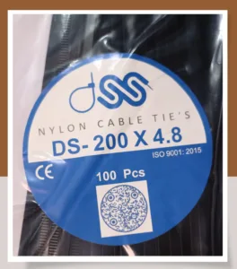 Self Locking Cable Tie 200 X 4.8 mm pack of 100pcs - Black